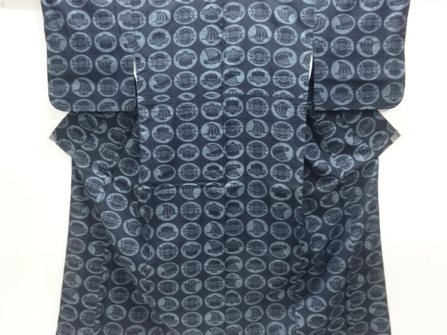 JAPANESE KIMONO / TSUMUGI / MAWATA TSUMUGI / WOVEN VEGETABLE